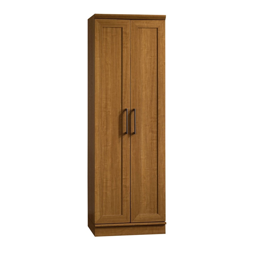 Homeplus Storage Cabinet Sienna Oak - Sauder: Modern Style, 4 Adjustable Shelves, MDF Construction
