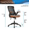 SKRAN Ergonomic Office Chair Mid-Back Mesh Task Office Chair with Height Adjustable Arms and Seat for Home Office - 3 of 4