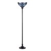 Chloe Lighting Grenville Tiffany-Style 1 Light Victorian Torchiere Floor Lamp 14" Shade - 2 of 3