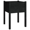 vidaXL Planter Square - Black Set of 2 - 4 of 4