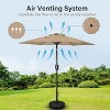 Gulches Tan 90-Inch Patio Umbrella with Crank and Tilt for Versatile Outdoor Use - 3 of 4