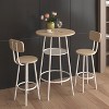 Bar table, equipped with 2 bar stools , with backrest and partition - 2 of 4