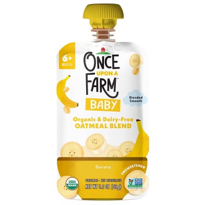 Once Upon a Farm Organic Baby Oatmeal Banana Pouch - 3.2oz