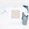 Simply Sage Market Wavy Checkered Flowers Sweatshirt - 3 of 4