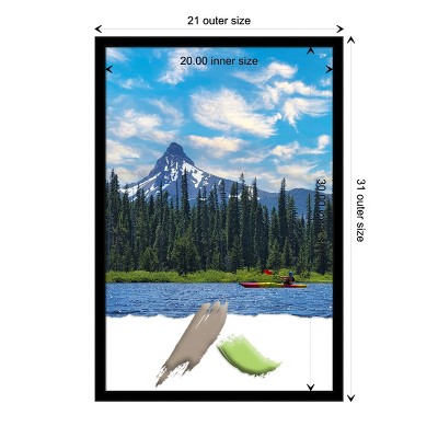 Jet Black Matte Finish Polystyrene Wall Picture Frame