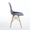 Dolonm Black chair,set of 4,KD leg,plastic seat - 4 of 4