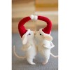 Kalalou Felt Mice Christmas Ornament Set of 2 – Adorable Kissing Couple Decor - 3 of 3