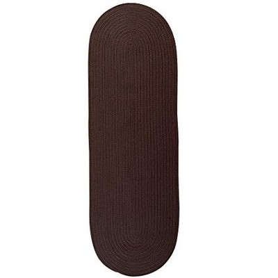 Colonial Mills Reversible Flat-Braid (Oval) Runner - Earth Brown 2'4"x8'