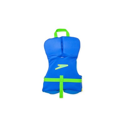 Condition photo showing New/Like New for speedo infant life vest - green/blue/yellow: zipper & buckle closure, 33 lbs and under