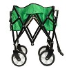 VYNXARIA Minimeetall Colorful Collapsible Foldable Wagon Cart with strapping system, Beach Wagon ,Utility Wagon Grocery Cart,green line - 4 of 4