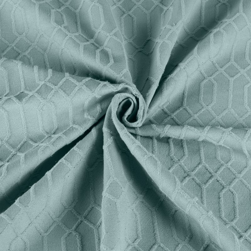 Modern Cotton Blend Jacquard Geometric Fringe Bedspread Set by Blue Nile Mills, 5 of 7