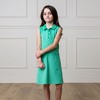 Hope & Henry Girls'  Sleeveless Pique Polo Dress, Kids - 2 of 4