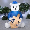 Gemmy Christmas Airblown Inflatable Outdoor Hanukkah Dreidel Bear, 3 ft Tall, Multi - 2 of 4