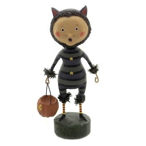 Lori Mitchell 6.5 Inch Sour Puss Pumpkin Halloween Cat Figurines - 1 of 3