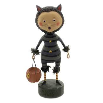 Lori Mitchell 6.5 Inch Sour Puss Pumpkin Halloween Cat Figurines