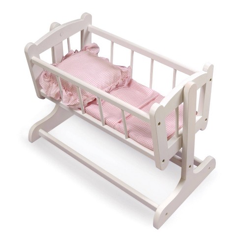 Badger Basket Doll Crib with Bedding, Two Baskets, and Free