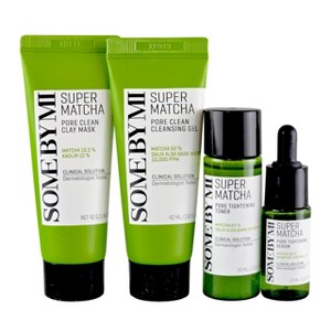 Some By Mi Super Matcha Pore Care Starter Kit ( 4 Pcs) - Matcha-powered pore detox for a clear, tight, and fresh finish - 1 of 4