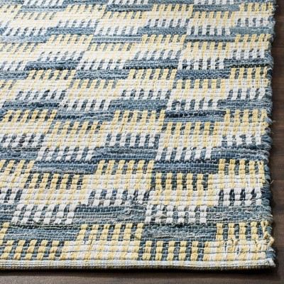 Montauk Gold and Multi Cotton Handwoven 8' x 10' Area Rug