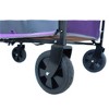 NAYSAYE Wagons Convertible Folding Camping Cart with Bench Seat and Storage for Outdoor Adventures, Purple, 29.5"*17.9"*38.6" - 4 of 4