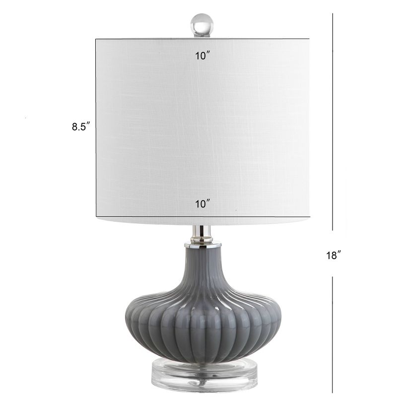 18&#34; Glass and Lucite Kamille Table Lamp (Includes LED Light Bulb) Gray - JONATHAN Y, 5 of 7