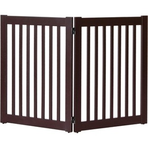 Dynamic Accents Highlander Series Solid Wood Pet Gates are Handcrafted by Amish Craftsman - 32 High - 2 Panel - Mahogany - 1 of 2