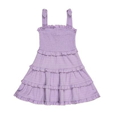 Derek Heart Little Girls Crinkle Knit Tiered Dress