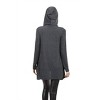 Women's Hooded Cardigan with Stud Detail - VOCAL APPAREL - 3 of 3