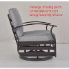 ALAULM Patio Furniture Set, Outdoor Aluminum Swivel Gliders Rocker, Patio Bistro Set Rocking Chair with Tempered Glass Table and Thickened Cushions - 4 of 4