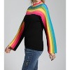Women's Rainbow Stripe Funnel Neck Sweater - APNY - 3 of 4