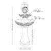 Sunnydaze Gentle Glow 2-Tier Ceramic Outdoor Fountain with LED Lights - 26.5" H - Off-White - 3 of 4