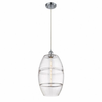 Vaz - 1 Light Cord Hung Mini Pendant In Industrial Style-18.5 Inches Tall and 10 Inches Wide