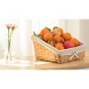 Vintiquewise Wooden Angled Display Basket with Fabric Liner for Storage and Display - 3 of 4