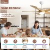 52 Inch High CFM Modern Ceiling Fan with Lights and Remote for Bedroom Living Room Farmhouse Patio Porch Reversible DC Motor Noiseles - 2 of 4
