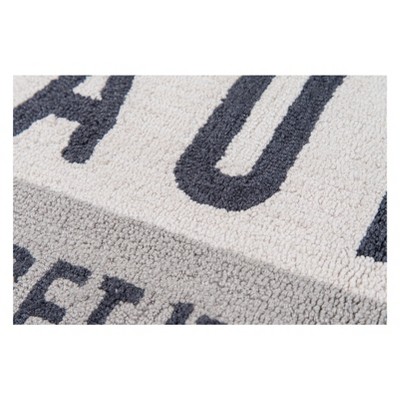 Gray Rectangular Tufted Laundry Accent Rug