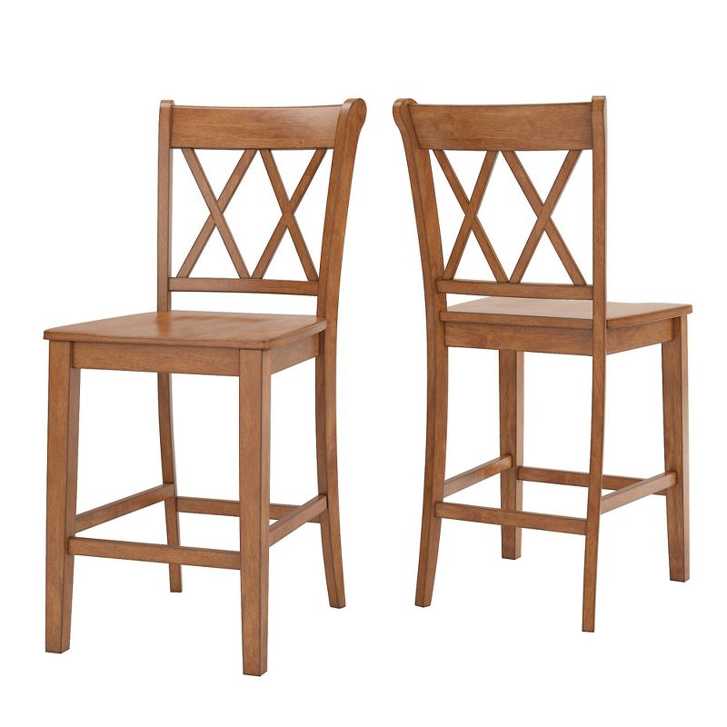 2pk 24" South Hill Double X Back Counter Height Barstools - Inspire Q, 1 of 12