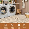 Abstract Washable Area Rug Non-Slip Throw Rug with Rubber Back, Low Pile Stain Resistant Boho Geometric Carpet for Living Room, Bedroom Dining Room - 4 of 4