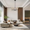 DORESshop 8 Light Modern Farmhouse Black and Gold Chandelier for Dining Room Over Table,Hanging Ceiling Candle Chandeliers - 3 of 4