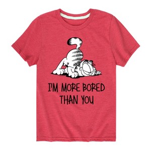 Boys' - Garfield - More Bored Than You Short Sleeve Graphic T-Shirt - 1 of 4