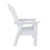 WestinTrends 5 Piece Outdoor Patio Dining Square Table and Curved Back Armchair Set - 4 of 4
