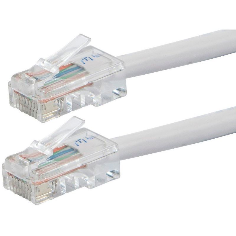 Monoprice Cat6 Ethernet Patch Cable - 7 Feet - White | Network Internet Cord - RJ45, Stranded, 550Mhz, UTP, Pure Bare Copper Wire, 24AWG - Zeroboot, 1 of 3