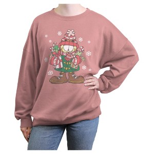 Juniors Garfield Warm Cozy Season Sweatshirt - 1 of 4