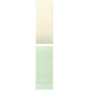 REGALWOVEN Solid Stripe Pattern Bathroom Face Hand Towels 14" x 30"/13" x 30" 2 Pcs - 1 of 4