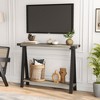 Farmhouse Console Table, 43.3" Entryway Table with Storage, 2 Tier Sofa Table with Metal Frame and MDF, Behind Couch Table for Living Room - 3 of 4