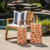 Maggift Patio End Tables Accent Side End Table for Outdoor and Indoor, Garden, Backyard Use, Special Design, Orange, 14.25"*12.5"*22" - 3 of 4
