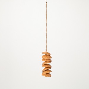 Woodstock Chimes Ceramic Disc Wind Chime Apricot 26" - 1 of 4