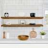 Sorbus 2 Pack 55 Inch Wall Mounted Floating Shelves - for Bathroom, Wall Decor for Bedroom, Kitchen, Living Room, Book Storage - 3 of 4