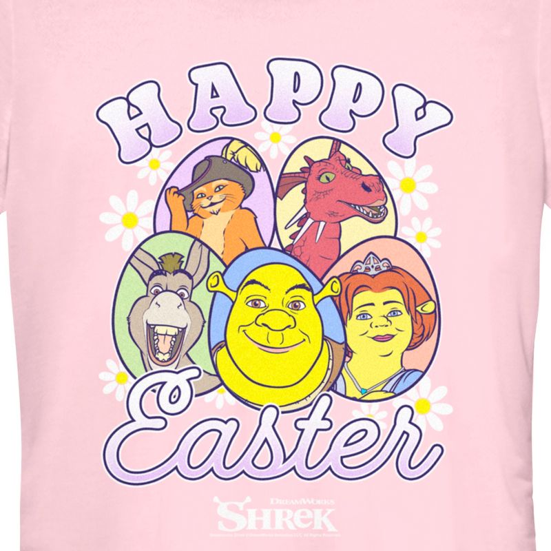 Juniors Womens Shrek Happy Easter Cartoon Portraits T-Shirt, 2 of 5