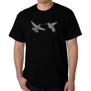 LA Pop Art Hummingbirds - Men's Word Art T-Shirt - 1 of 4