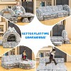 Hooseng 10Pcs Modular Kids Play Couch, Glow-in-The-Dark Convertible Play Fort Kids Sofa with Removable Cover for Playroom, Bedroom - 3 of 4
