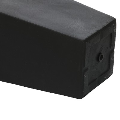 Black Fiberclay 18.5" Tall Tapered Square Planter